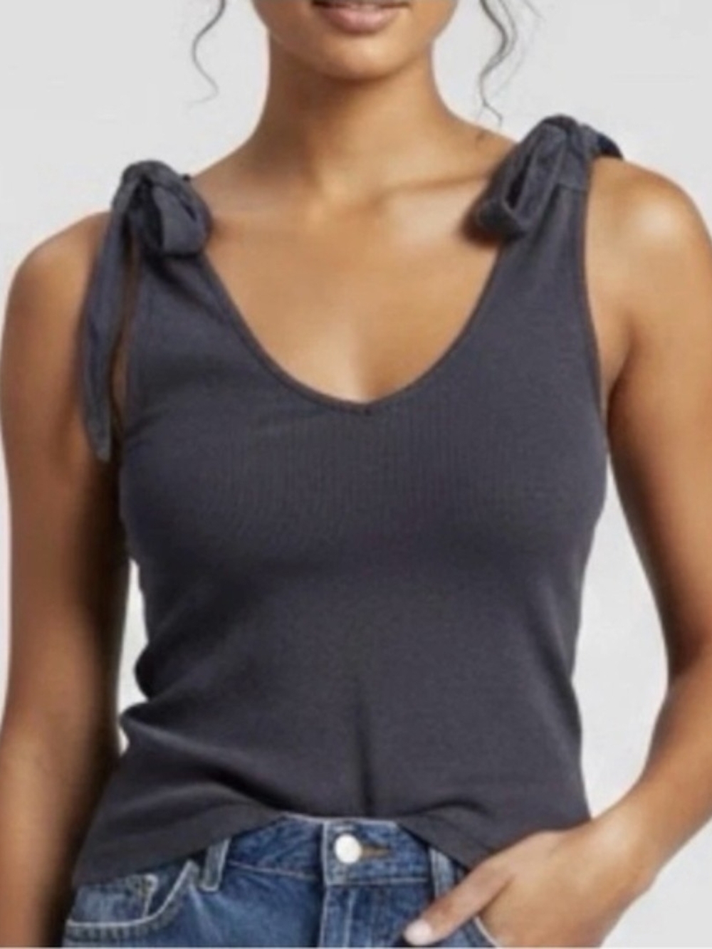 Maeve by Anthropologie Ribbed Knit Tank Pop